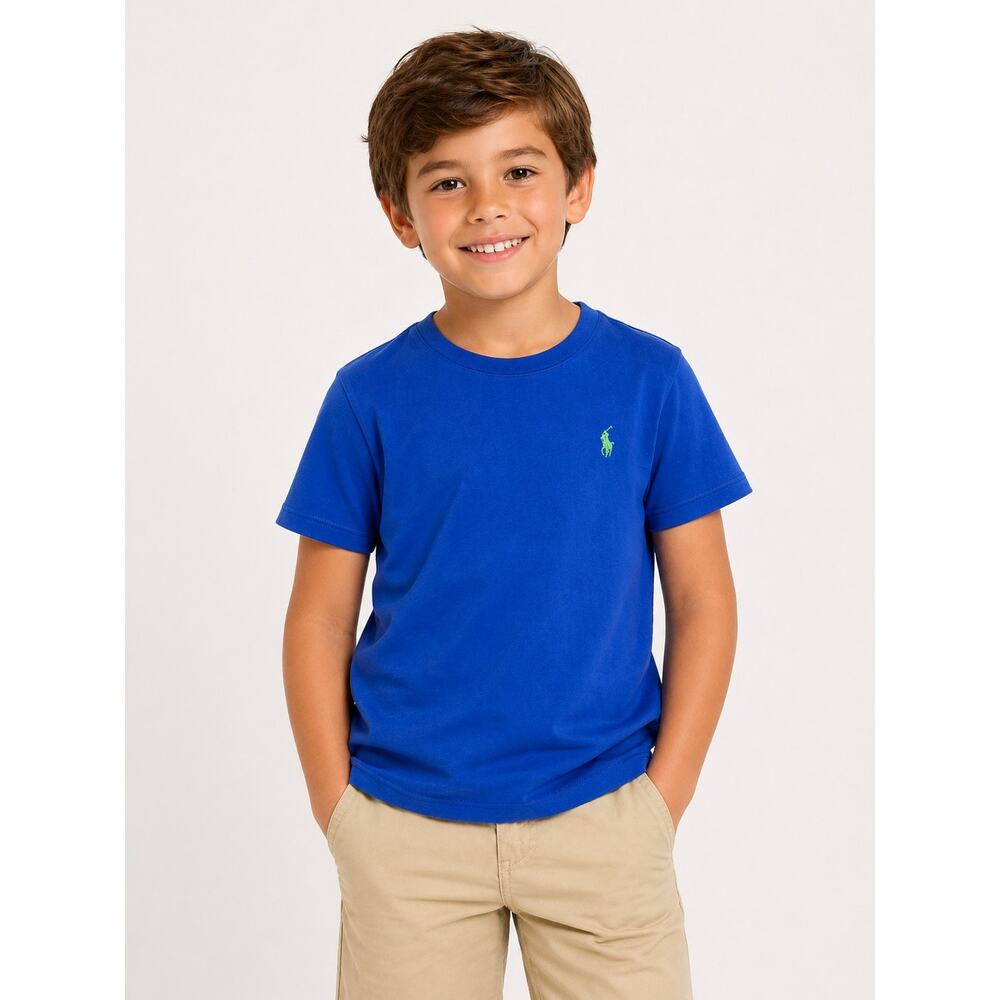 NEW Polo Ralph Lauren‎ Boys Royal Blue Pony Tee Classic Cotton Crewneck Shirt